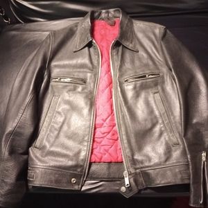 666 leather Single Riders Jacket Size Men's (32) check measurement